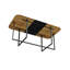 Ensemble de table de salle à manger 9 pièces 9 pièces, plateau de table fixe en fibre de bois bicolore et triamine de grain de bois avec 8 chaises en similicuir, ensemble de table de cuisine moderne pour 8 personnes, idéal pour les réunions de famille-1122384039