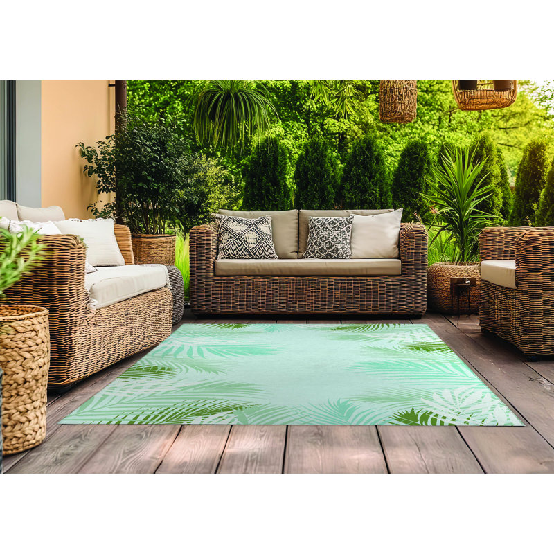Tapis extérieur Waving Palm, Rectangle 5 pi x 7 pi