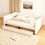 Lit de jour avec deux tiroirs, grand lit, tissu Boucle-1622996479