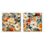 Padula - Ensemble de 2 collages carrés floraux-101848553-101848551