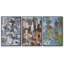 Magenta Garden - Ensemble de 3 reproductions encadrées sur toile-91887218-91887223