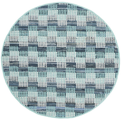 Haqeem Hand Woven Cotton Geometric Rug