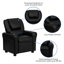 Contemporary Kids Recliner with Cup Holder and Headrest-707018198