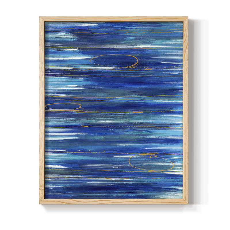 Waterworld Framed Print - Solid Wood, Natural, 11" H x 9" W