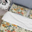 Ensemble de housse de couette rouge et jaune à motif floral vichy III-109148613