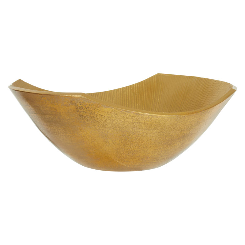 Estrella Aluminium Decorative Bowl, 12.5cm H x 32.5cm W x 29cm D