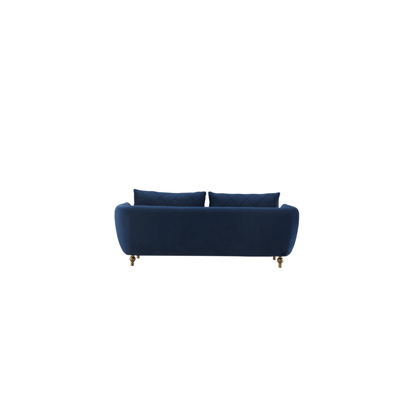 Sipario Vita Velvet Loveseat, Blue