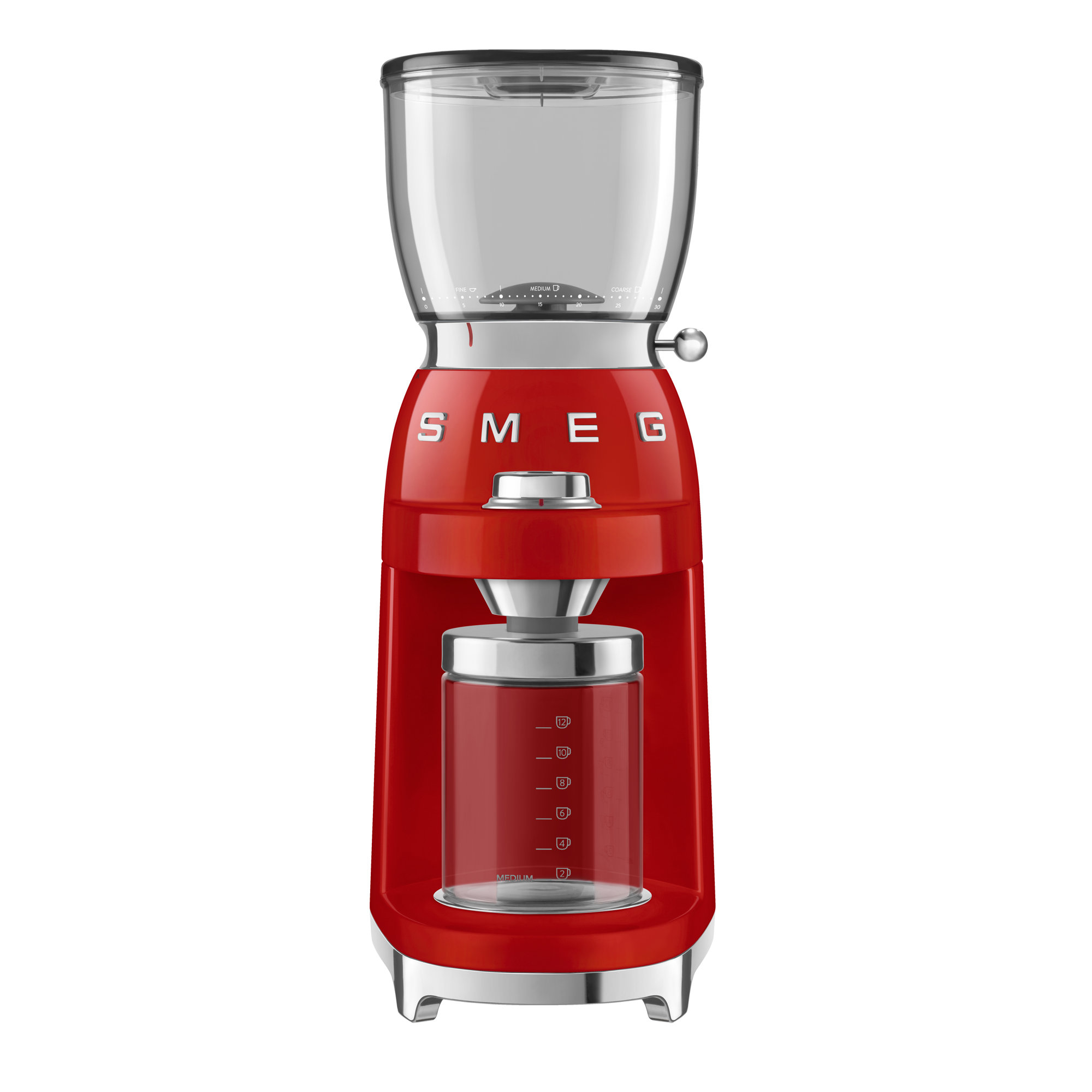 SMEG 50's Retro Style Coffee Grinder, Red