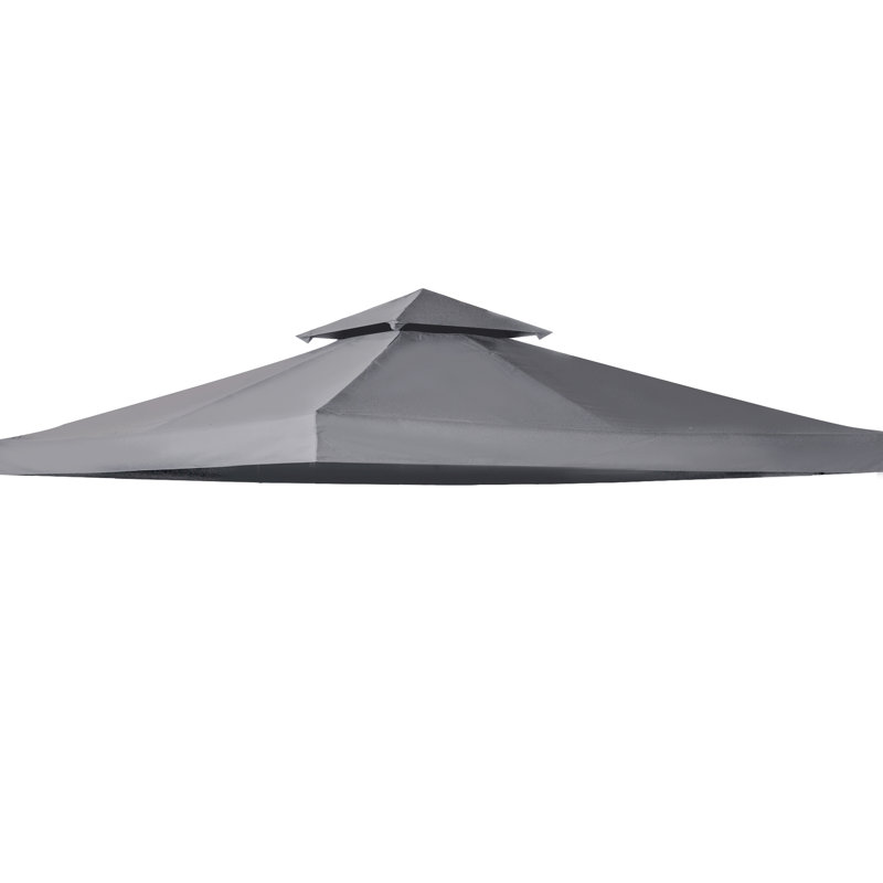 Housse de remplacement pour abri de jardin 9,8 pi X, 2, gris foncé, 2 auvent, 9,8 pi, utilisation à l'extérieur