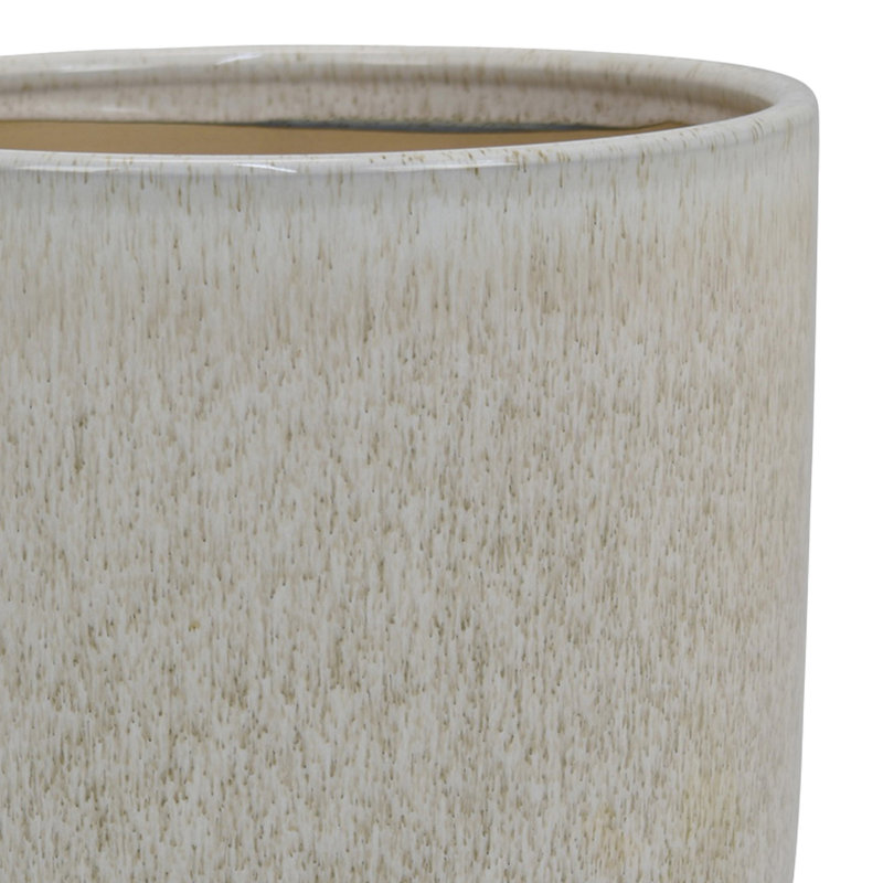 Ensemble de 2 pots à fleurs Lyna, Blanc / Gris