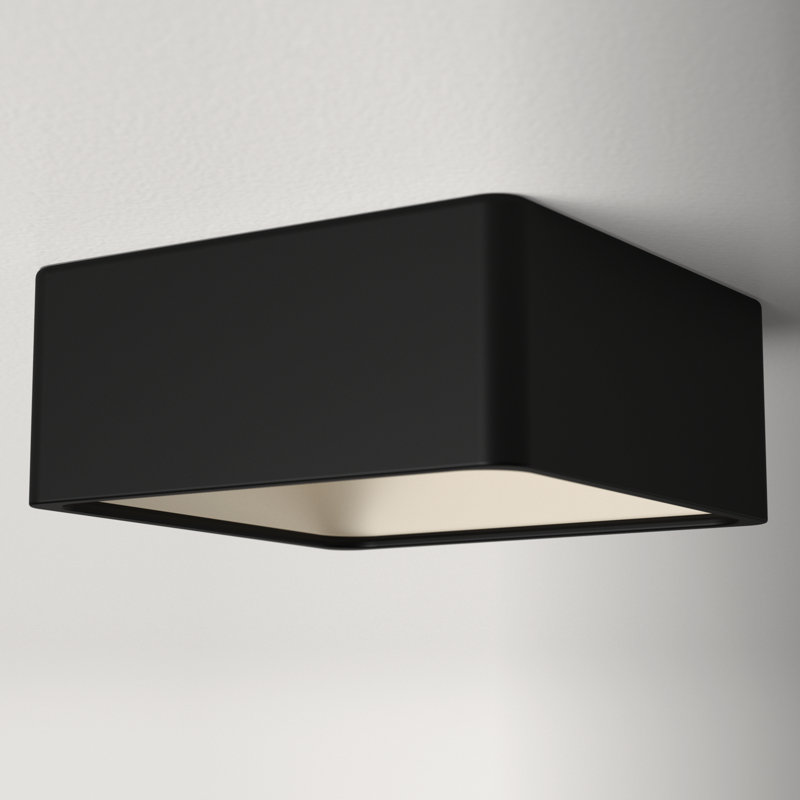 Leni LED Outdoor Flush Mount, Carbon Matte Black