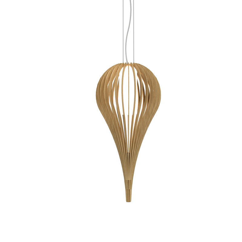 Luminaire suspendu unique à 1 lumière Cache, Sable, H 30,31 po x l 14,96 po x P 14,96 po