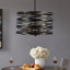 Lustre de cuisine moderne à 4 lumières avec luminaire noir moderne pour salle à manger