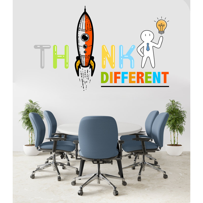 Adhésif décoratif "Think différente", H 48 po x l 30 po