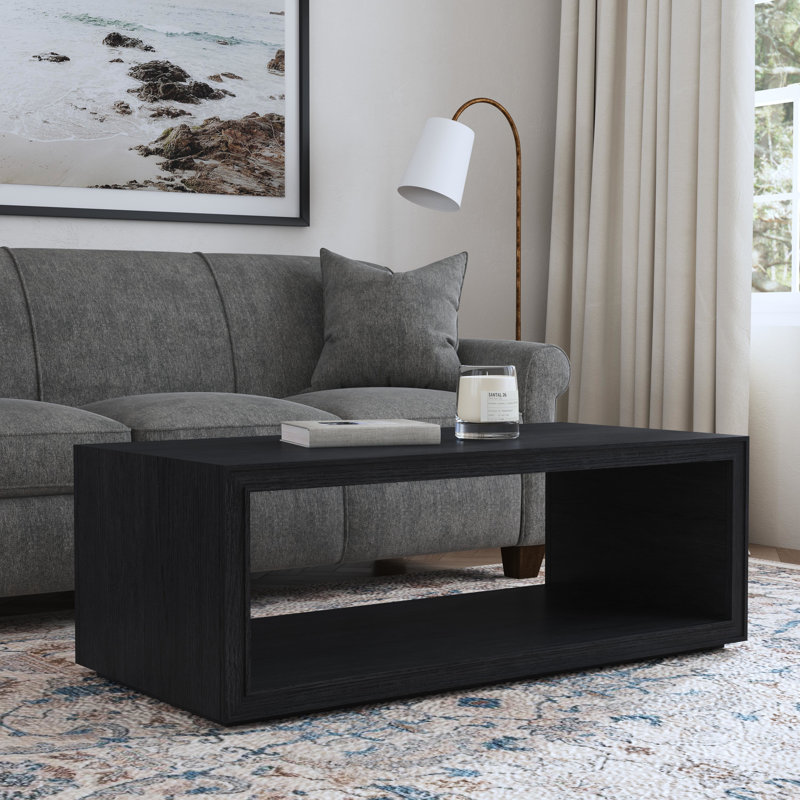 Southampton Solid Wood Top Single Coffee Table, Black