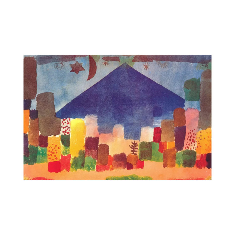 Egyptian Night (Notte Egiziana) by Paul Klee - 1 Piece Wrapped Canvas Painting, 20.32 cm H x 30.48 cm W
