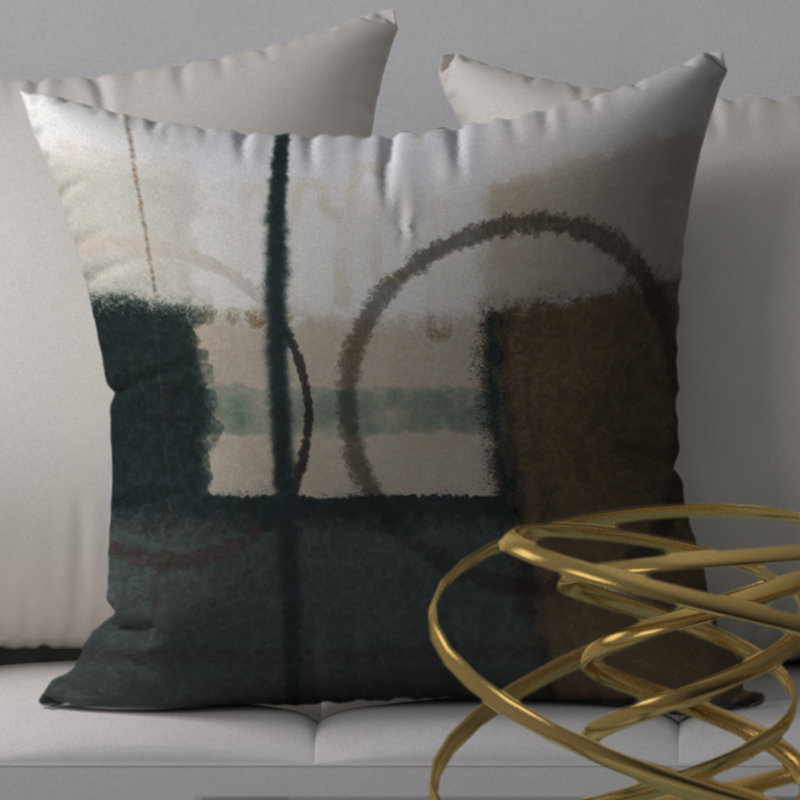 Magnifique housse de coussin carrée et insert, 18" x 18"