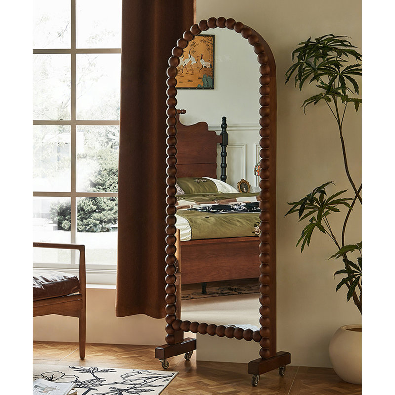 Half-Circle Solid Wood Full Length Mirrors