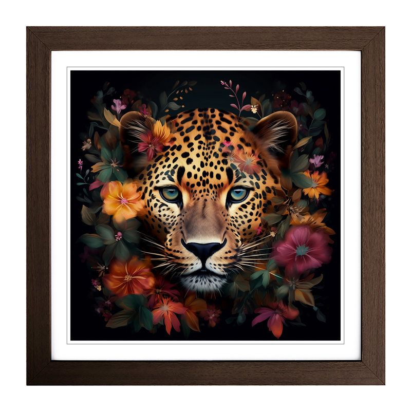 Leopard - Framed Print, Walnut