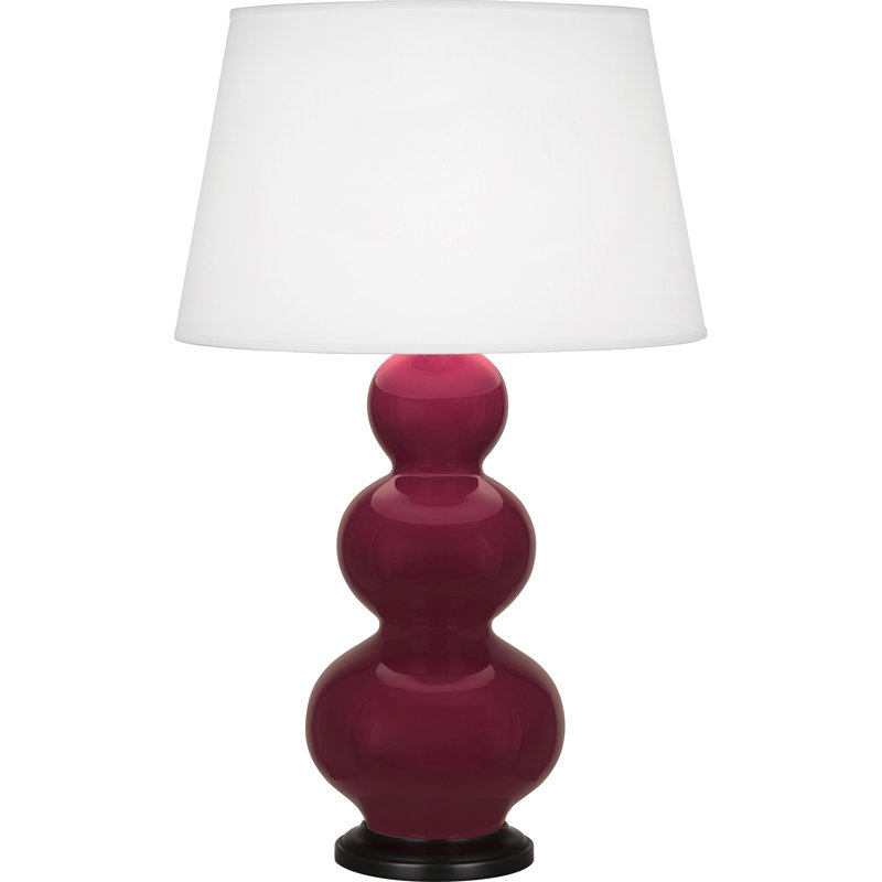 Triple Gourd 32.75" Table Lamp, Deep Patina Bronze, Sugar Plum