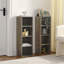 Étagère de rangement multimédia à 8 niveaux, armoire de rangement compacte CD DVD avec tablettes ajustables, bibliothèque haute étroite pour bureau à domicile, bibliothèque multifonctionnelle à deux étages