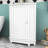 Gottman Bathroom Cabinet with Adjustable Shelf, Modern Wood Corner Storage Cabinet-2135156604