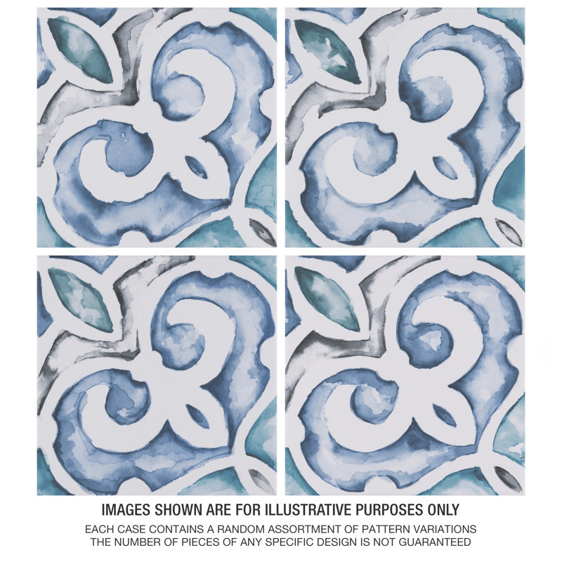 Saint Germain 5.75" x 5.75" Porcelain Patterned Wall & Floor Tile