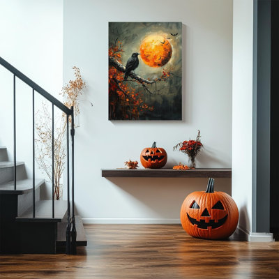 Branche d'automne, art mural sur toile sans cadre 24 po x 36 po