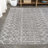 Kateshia Moroccan HYPE Boho Vintage Diamond Gray/Ivory Rug-1362604319