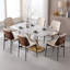 Ensemble de 6 chaises de salle à manger en noyer décorées d'un motif de losanges rétro moderne-903235089