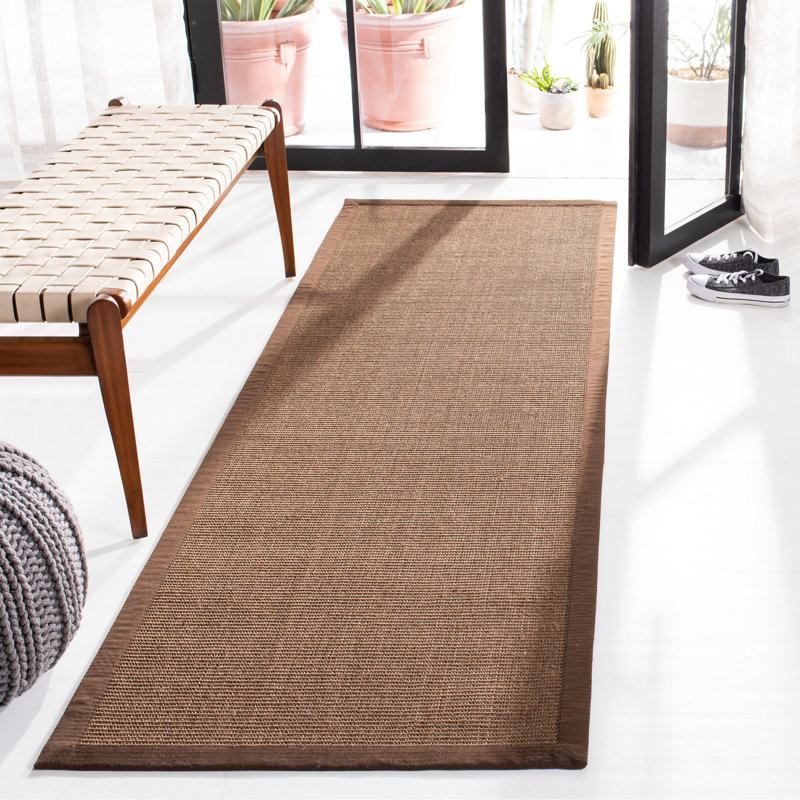Cybil Auckland Jute Brown Area Rug, Runner 2'6" x 8'