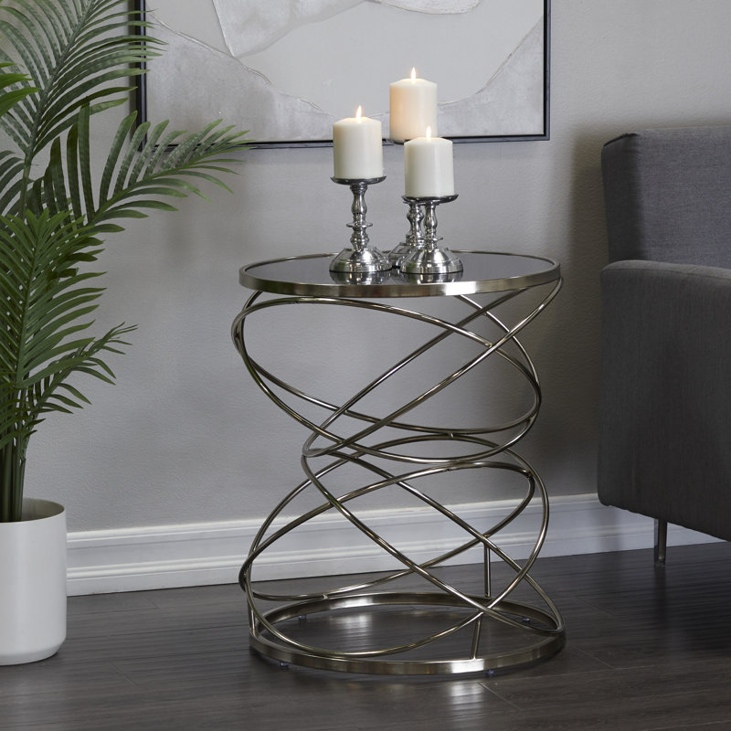 Table de bout cadrée, Argent