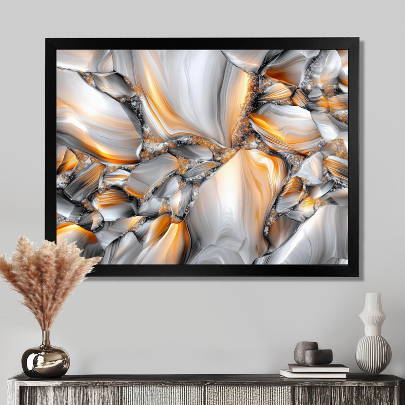 «Wall», Picture Framed Print, Black, H 24 po x l 32 po