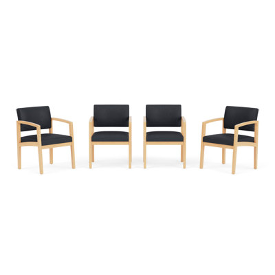 Lenox Wood Waiting Reception Commercial Grade Furniture Set / 4-Guest Chair