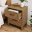 Chevron 2 Drawer Bedside Table
