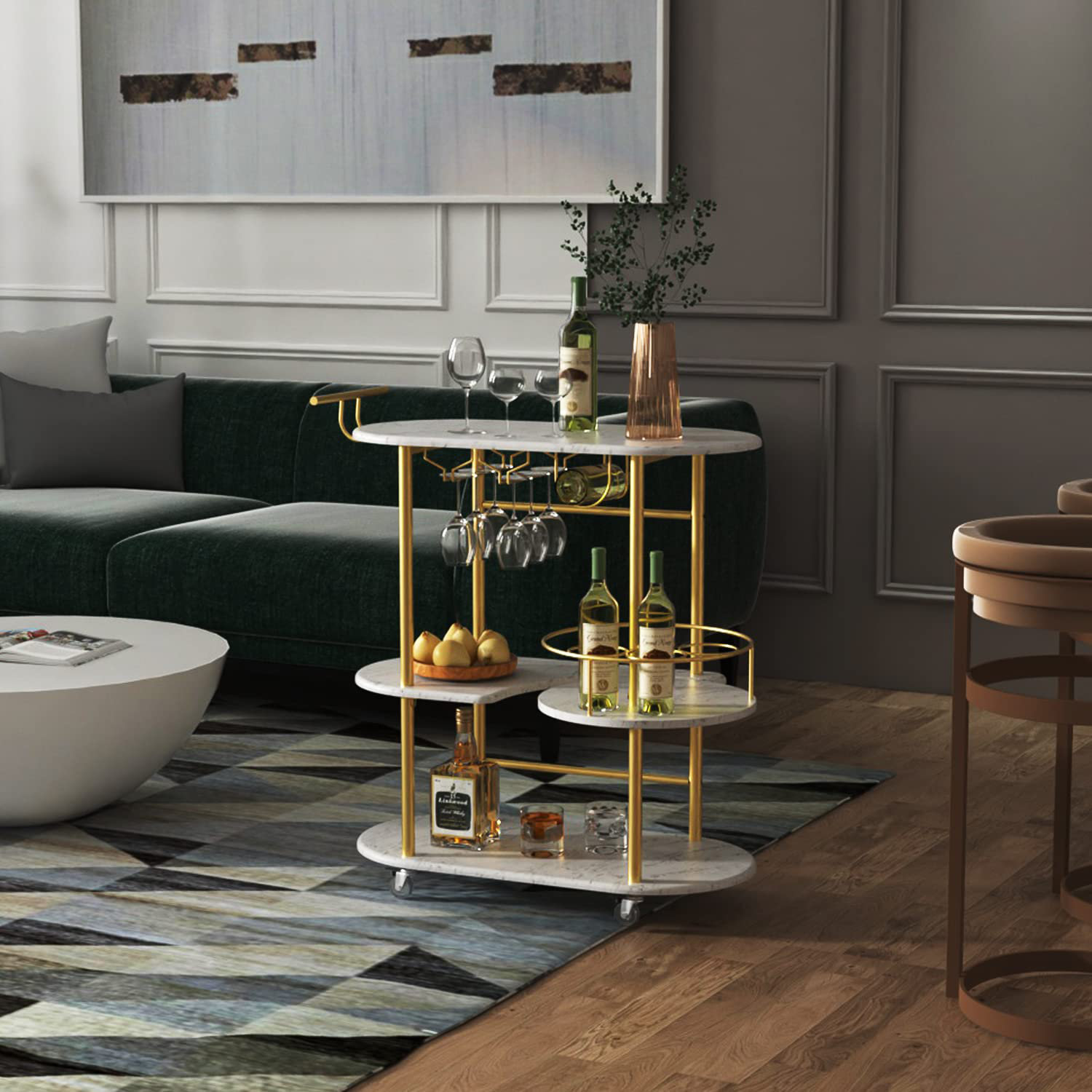 Hokku Designs Earnhardt Metal Bar Cart & Reviews | Wayfair