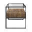 Glass Top Sled End Table