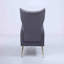 Chaise d'appoint rembourrée avec coussins capitonnés et repose-pieds-191800146