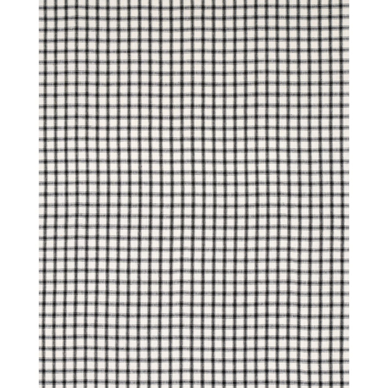 Crawford Linen Check Fabric, Basalt