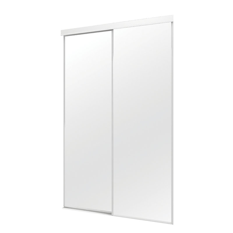 Portes de placard coulissantes en miroir, 48 po x 80,5 po