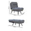 Élégant canapé-lit 1 place en tissu de lin gris foncé 28,0 po x 27,6 po x 15,7 po | Structure 100% métal, facile à nettoyer | Dossier multi-positions pour le lit, la détente et la position assise | Rembourrage en fibre de silicone 400 g / m², supportant jusqu'à 220 lb-124712552
