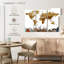 Carte du monde en bronze 3 pièces-92763716