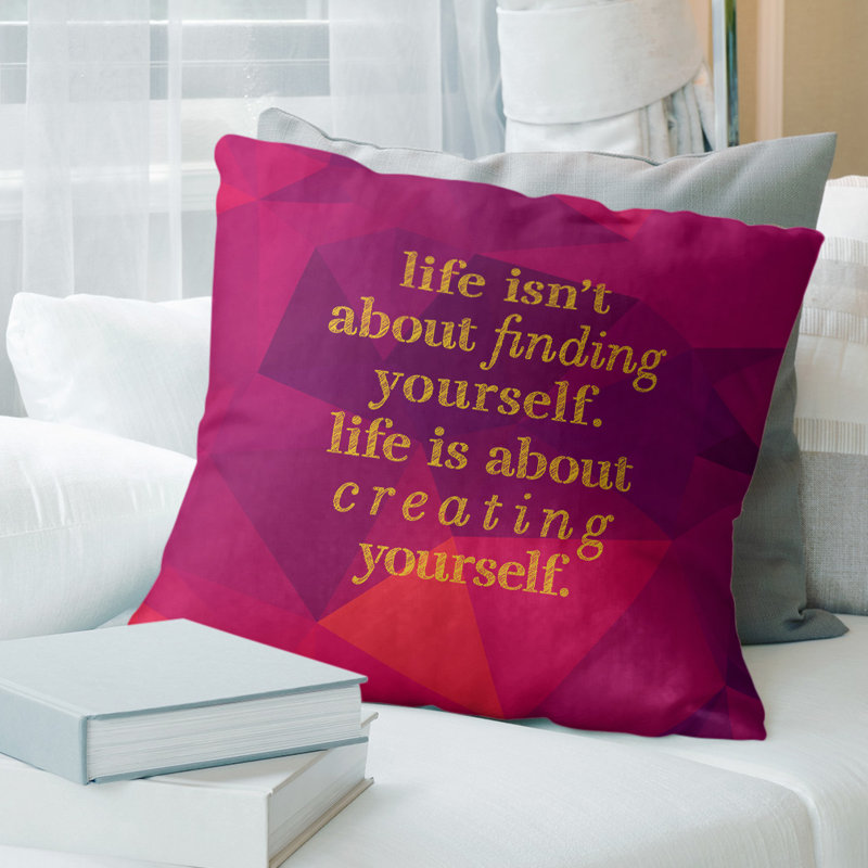 Housse de coussin de création de devis en faux gemme, 18 po x 18 po, Rubellite / or, Polyester/ Bourre en polyester
