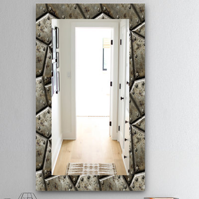 Bohémien à texture blindée et miroir mural traditionnel
