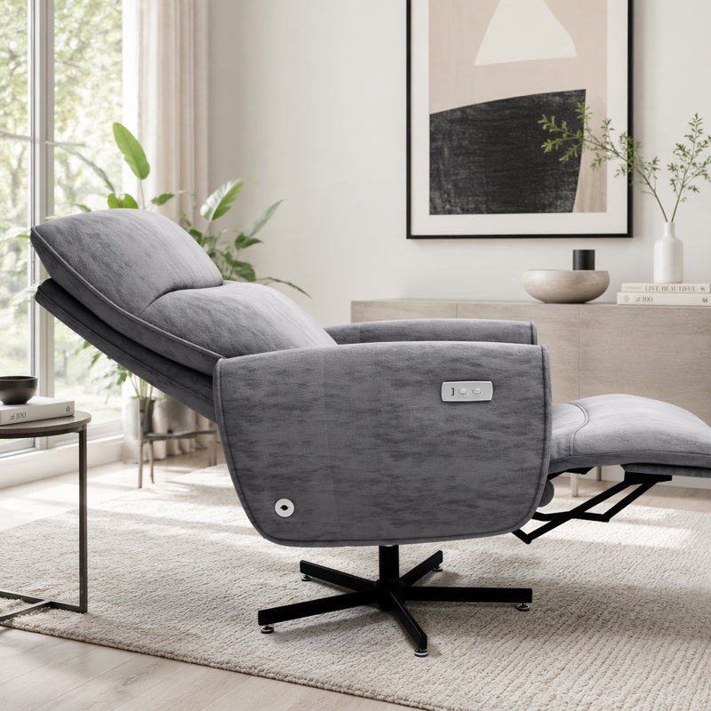 Fauteuil inclinable électrique pivotant, Gris