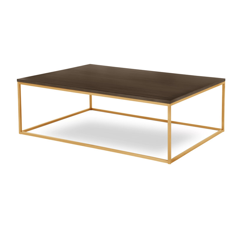 Chaplin Solid Wood Top Coffee Table, Tuscan Gold, Cashew