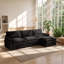 Canapé modulaire en bois massif avec repose-pieds l 113,78 po x P 32,28 po x H 33,07 po