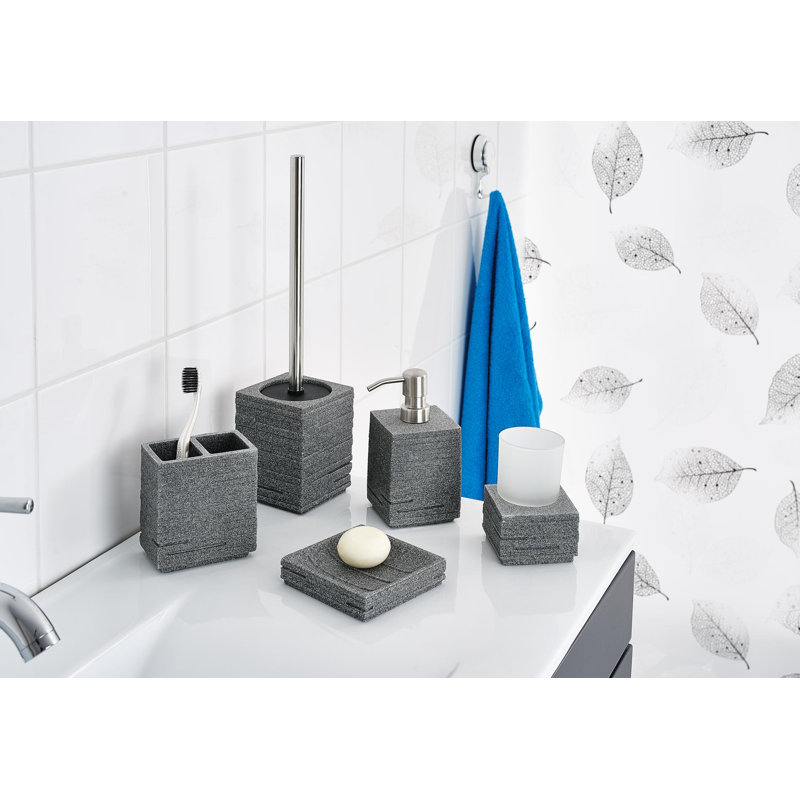 Palembang Free Standing Toilet Brush and Holder, Dark grey