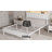 Upholstered Headboard with LED Lights, Charging Station, Sturdy Metal Slat Support, No Box Spring Needed-632629670-632629659-632629661