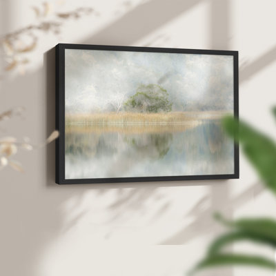 Silent Morning River - Reproduction encadrée - Restickable